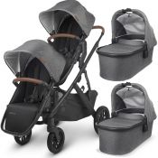 UPPAbaby Vista V2 Twin "Greyson" inc 2 Carrycots